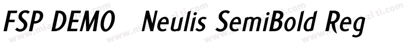 FSP DEMO   Neulis SemiBold Regula字体转换